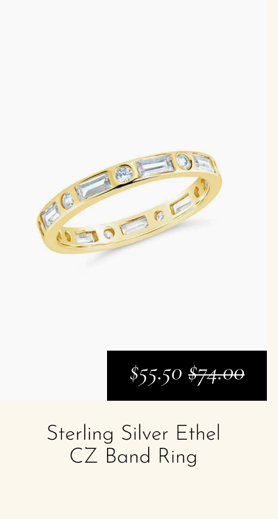 Sterling Silver Ethel CZ Band Ring [*$55.50* $74.00]
