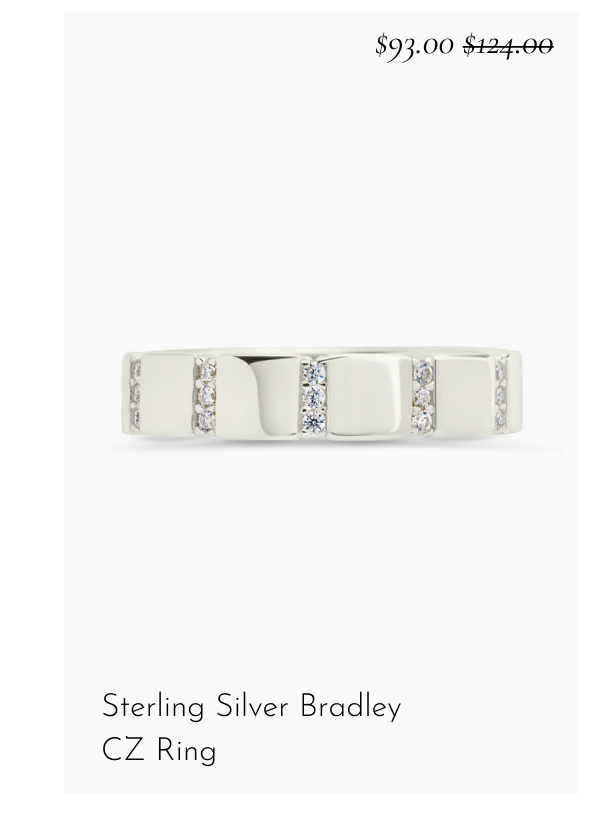 Sterling Silver Bradley CZ Ring [*$133.50* $178.00]