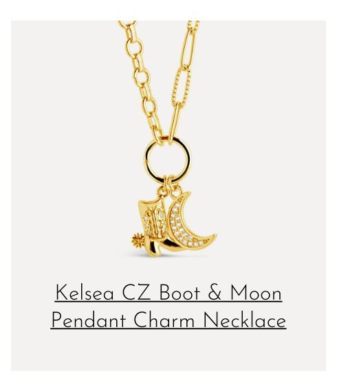 kelsea boot & moon pendant