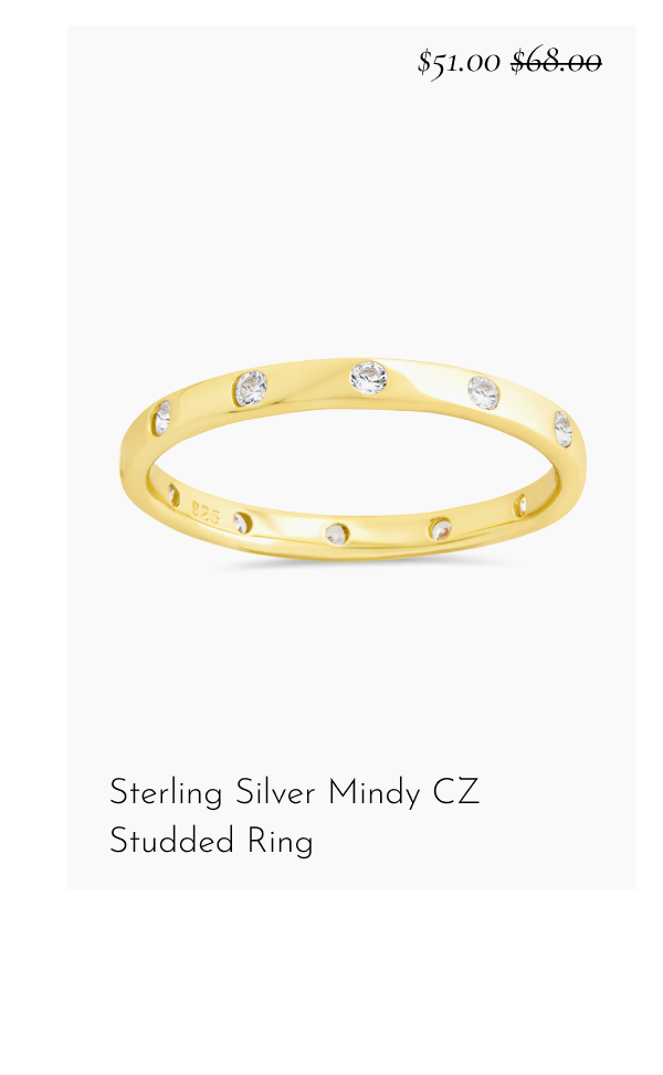 Sterling Silver Mindy CZ Studded Ring [*$51.00* $68.00]