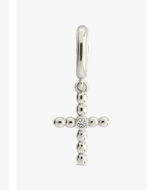 Sterling Silver CZ Cross Charm