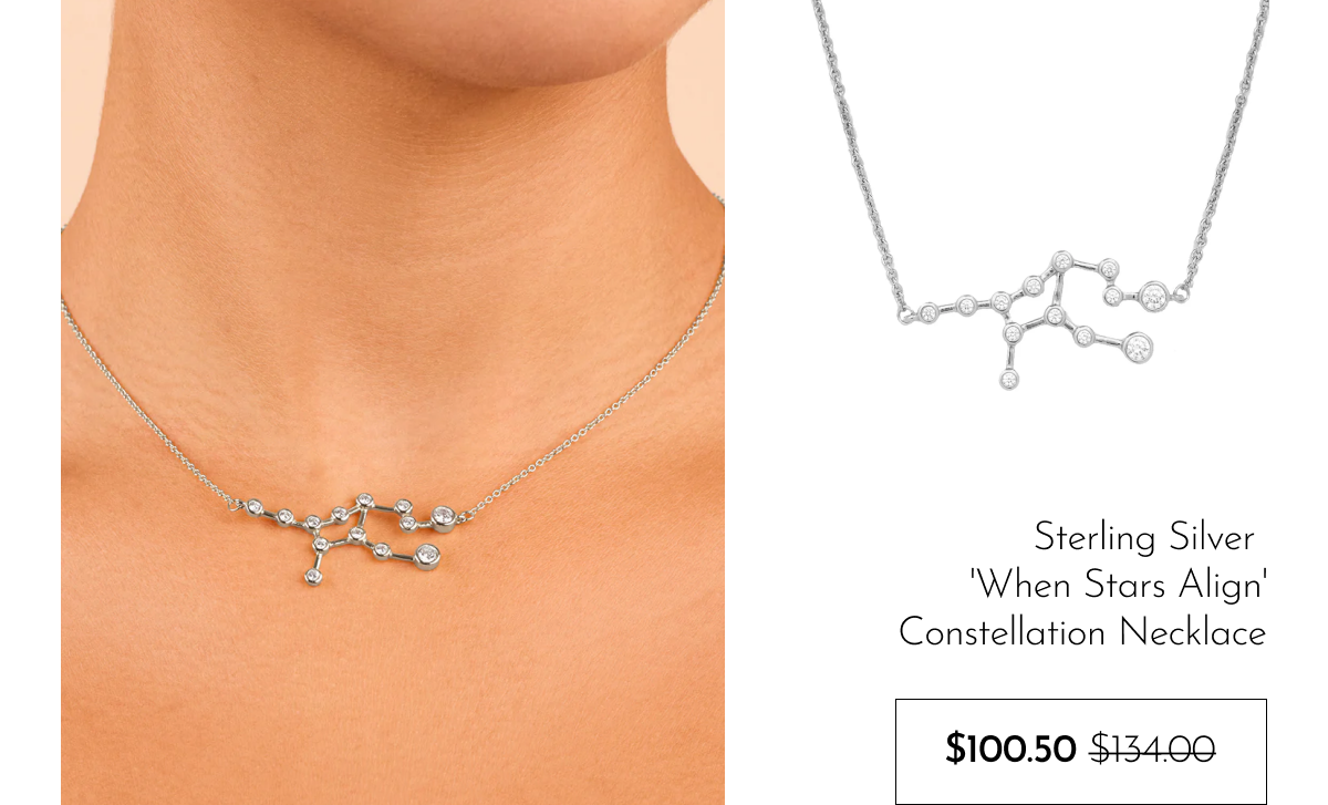 Sterling Silver 'When Stars Align' Constellation Necklace [*$100.50* $134.00]