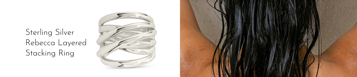 Sterling Silver Rebecca Layered Stacking Ring