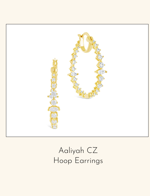 Aaliyah CZ Hoop Earrings