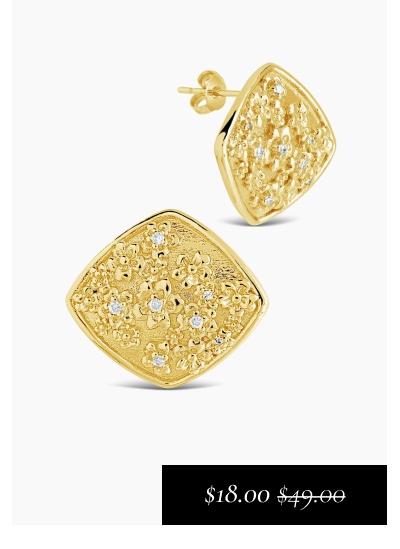 Ophelia CZ Floral Stud Earrings