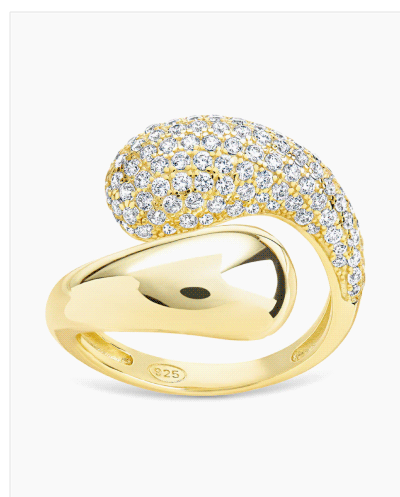 Sterling Silver Cecilia CZ Open Ring