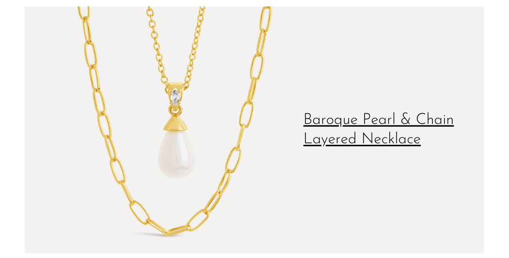 Baroque pearl necklace