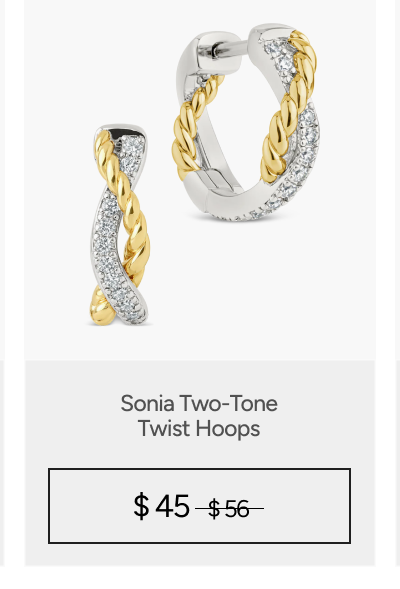 Sonia Two-Tone Twist Hoops