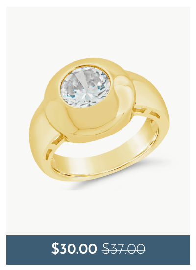 Zora CZ Dome Signet Ring | $30.00