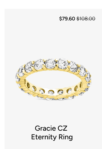 Sterling Silver Gracie CZ Eternity Ring [*$79.60* $108.00]