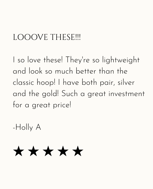 I so love these! Lightweight, better than classic hoop.