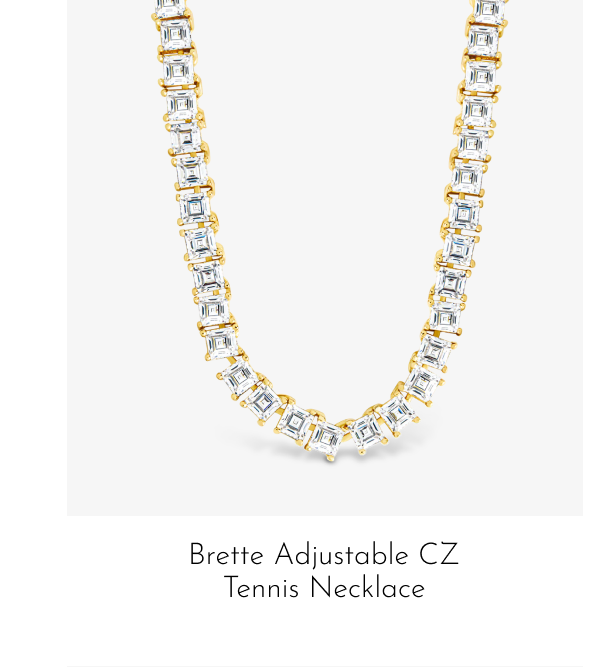 Brette Adjustable CZ Tennis Necklace