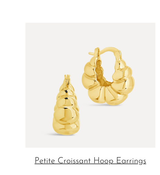 Petite croissant hoops
