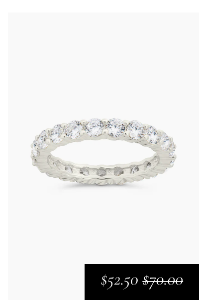 Sterling Silver Gracie CZ Eternity Ring [*$52.50* $70.00]
