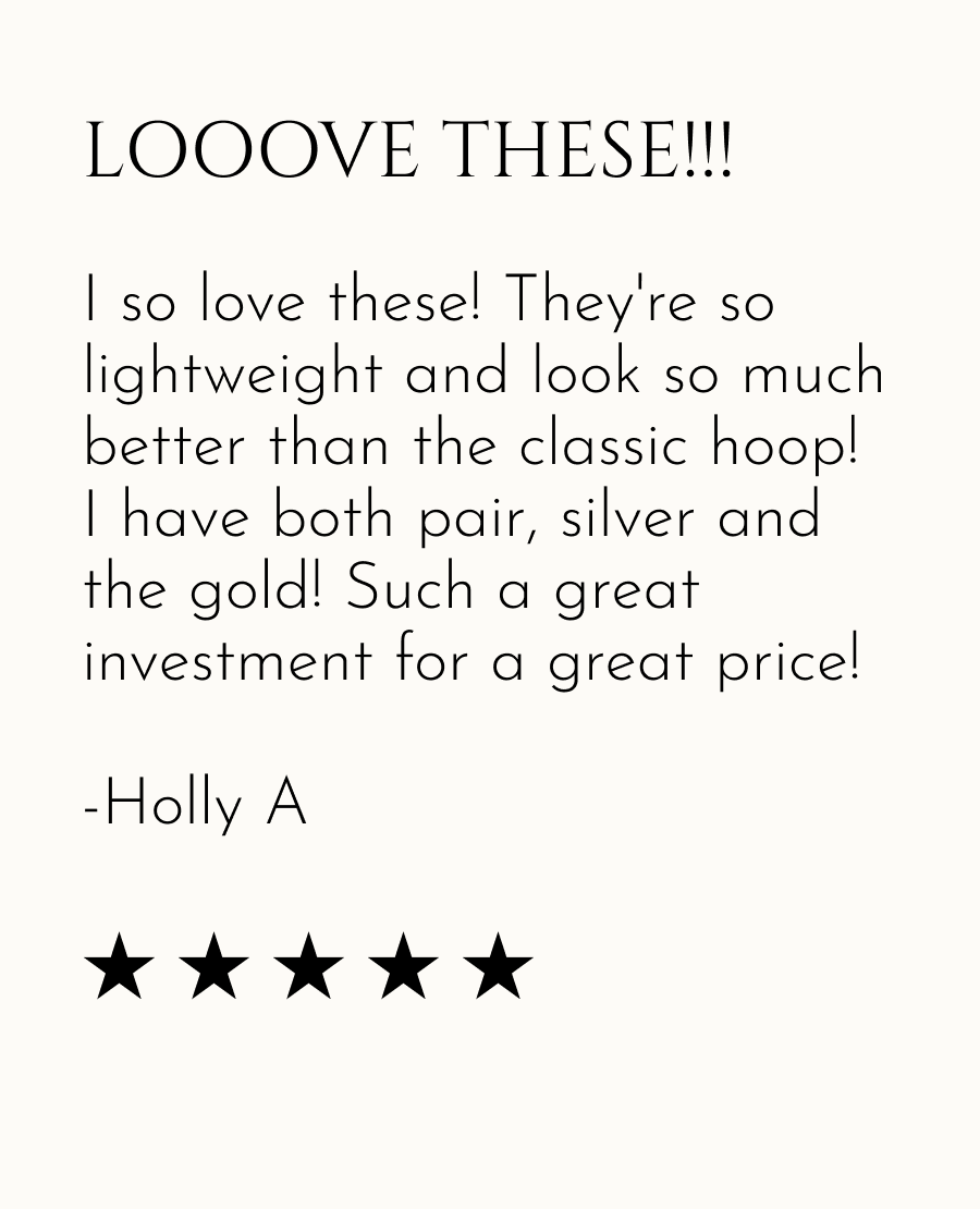 I so love these! Lightweight, better than classic hoop.