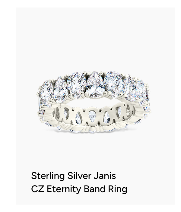 Sterling Silver Janis CZ Eternity Band Ring