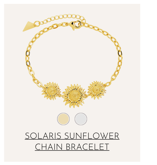Sunflower bracelet