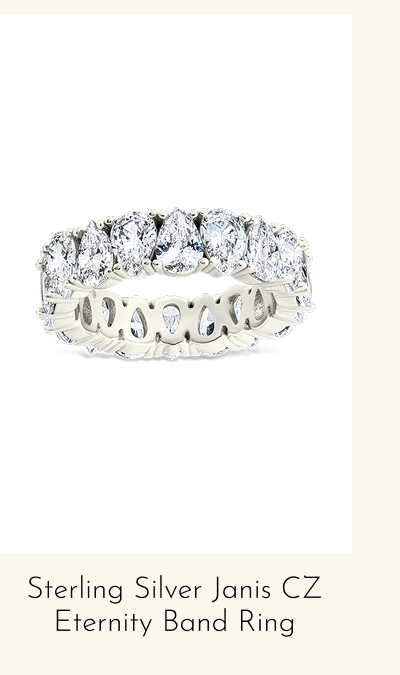 Sterling Silver Janis CZ Eternity Band Ring