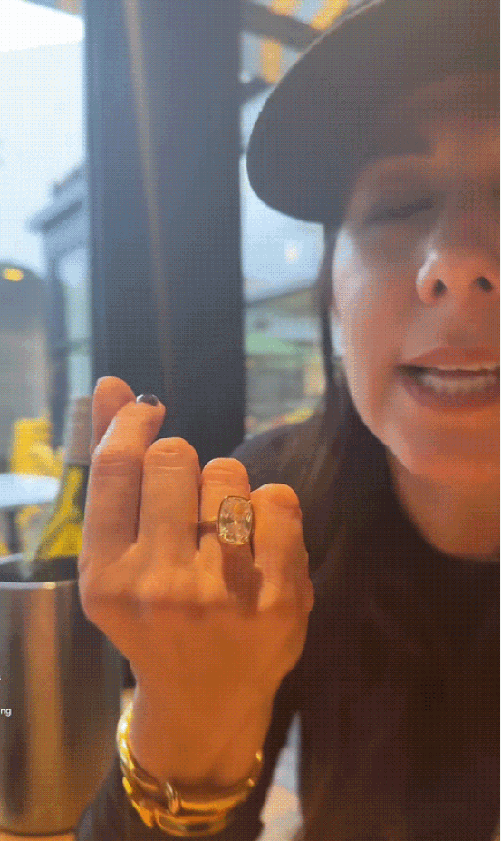 Sterling Silver Elongated Cushion Cocktail Ring