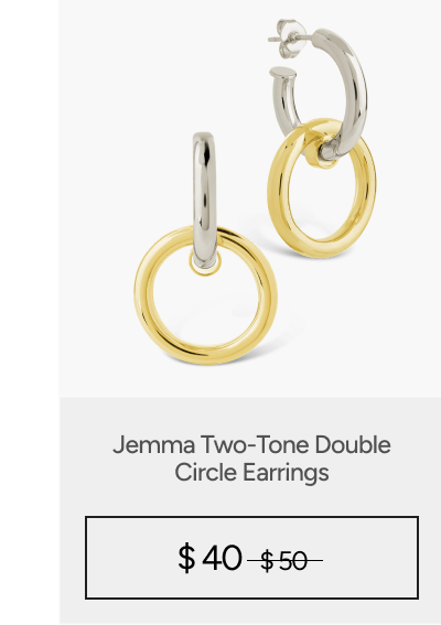 Jemma Two-Tone Double Circle Earrings