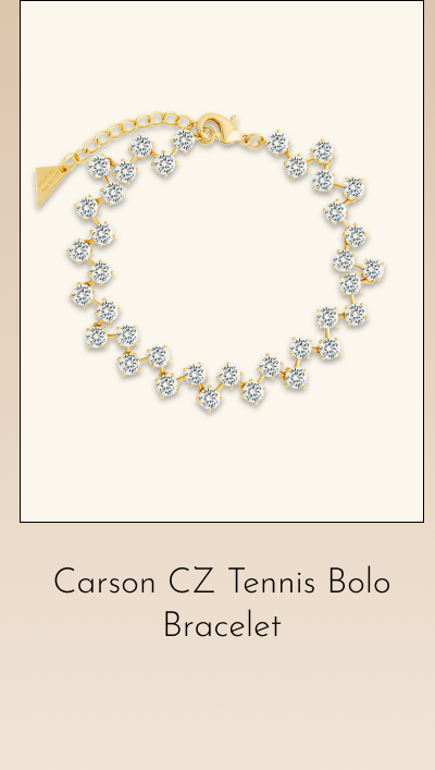 Carson CZ Tennis Bolo Bracelet
