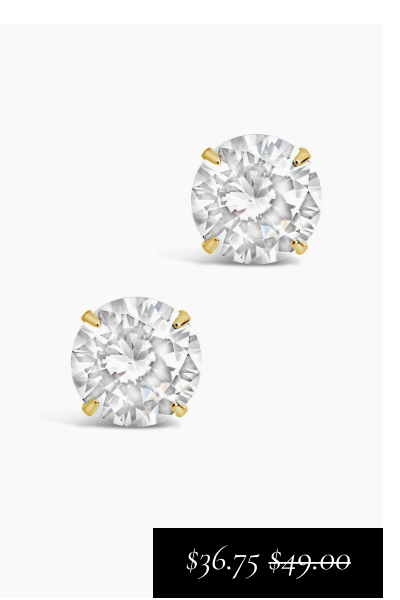 Sterling Silver 8mm CZ Stud Earrings