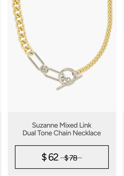 Suzanne Mixed Link Dual Tone Chain Necklace
