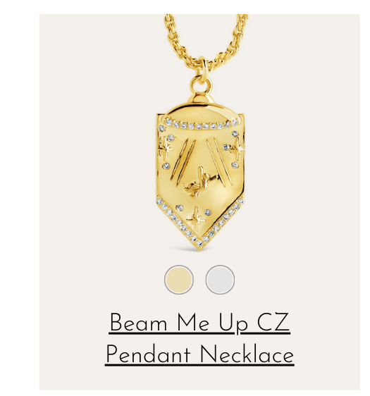 Beam Me Up CZ Pendant Necklace