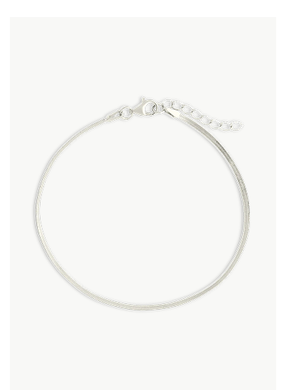 Sterling Silver Herringbone Chain Bracelet