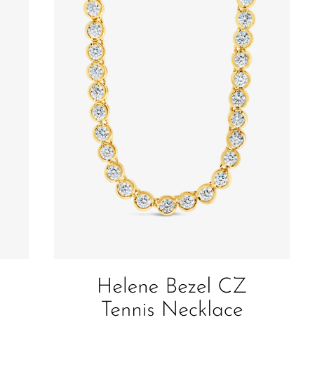 Helene Bezel CZ Tennis Necklace