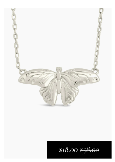 Rowena Butterfly Pendant Necklace $18.00 (was $58.00)
