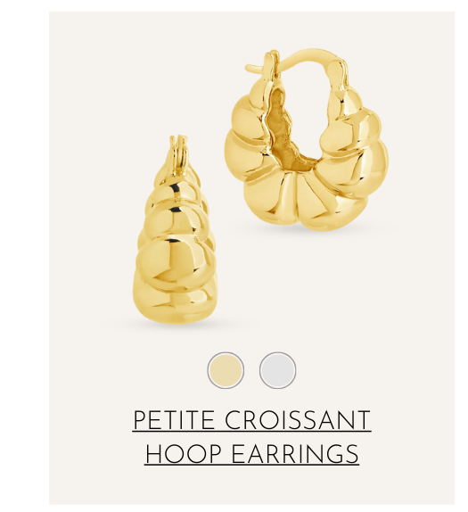 Petite croissant hoops