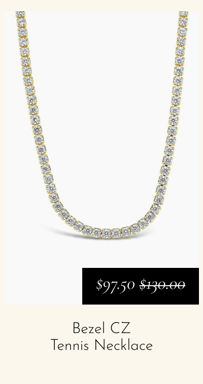 Bezel CZ Tennis Necklace [*$97.50* $130.00]