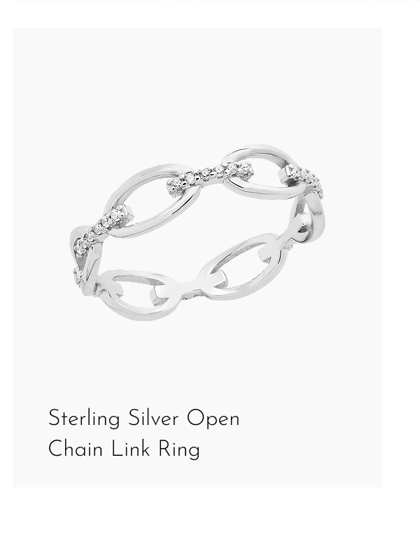Sterling Silver Open Chain Link Ring
