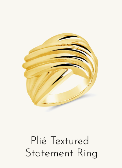  Plié Textured  Statement Ring