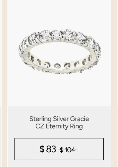 Sterling Silver Gracie CZ Eternity Ring