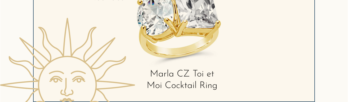 Marla CZ Toi et Moi Cocktail Ring