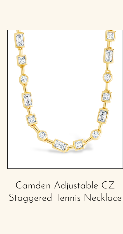 Camden Adjustable CZ Staggered Tennis Necklace