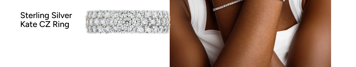 Sterling Silver Kate CZ Ring