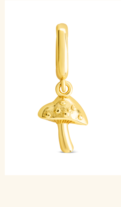 Sterling Silver Mushroom Charm
