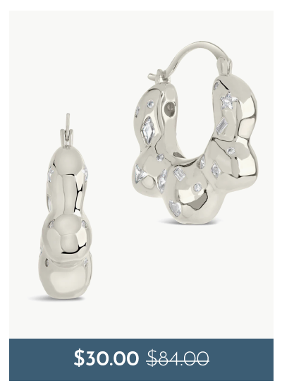 Tari CZ Hoop Earrings | $30.00