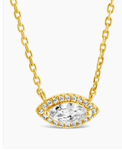 Jamie CZ Evil Eye Pendant Necklace