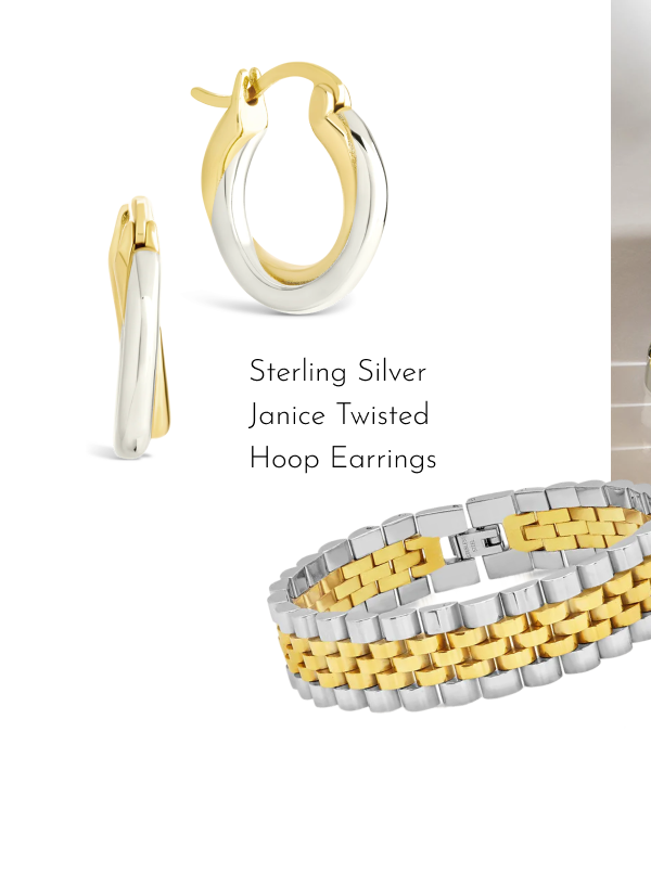 Sterling Silver Janice Twisted Hoop Earrings