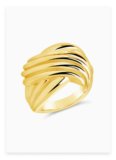 Plié Textured Statement Ring