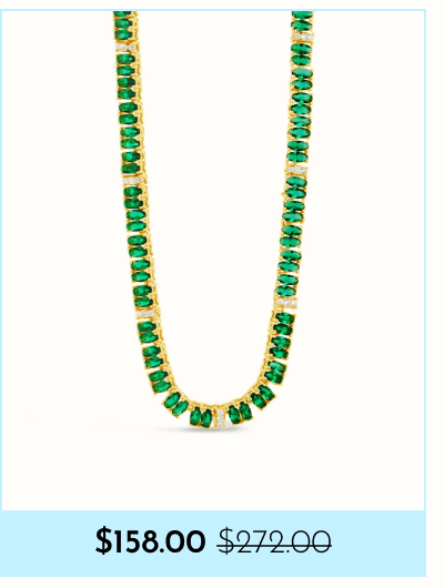 $158.00 Ace Oval CZ Tennis Necklace