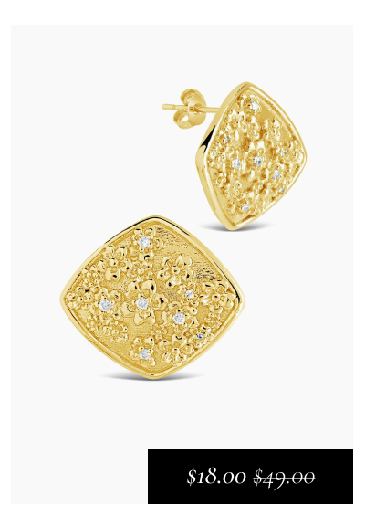 Ophelia CZ Floral Stud Earrings $18.00 (was $49.00)