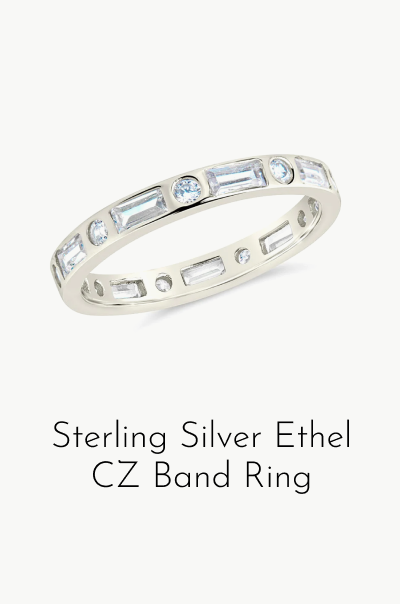 Sterling Silver Ethel CZ Band Ring