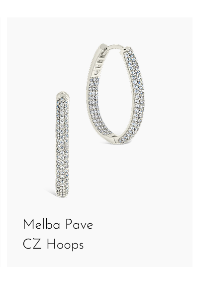 Melba Pave CZ Hoops