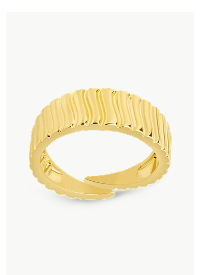 Luna Textured Row Ring