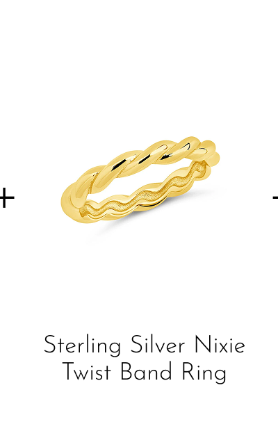 Sterling Silver Nixie Twist Band Ring